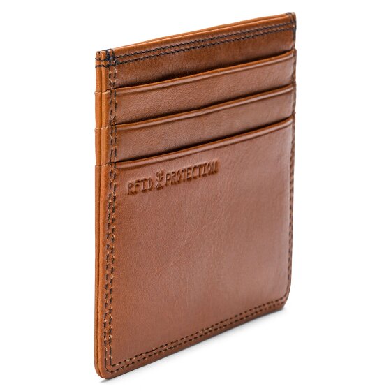 Farmhood Memphis Étui pour cartes de crédit Protection RFID Cuir véritable 10 cm