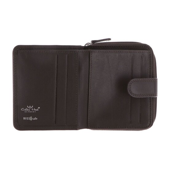 Golden Head Polo Porte-monnaie Protection RFID Cuir véritable 10.5 cm