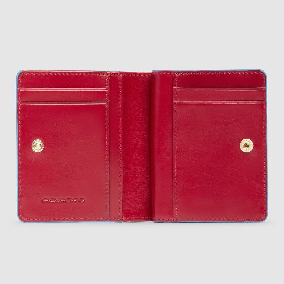 Piquadro Blue Square Porte-monnaie Protection RFID Cuir véritable 11 cm