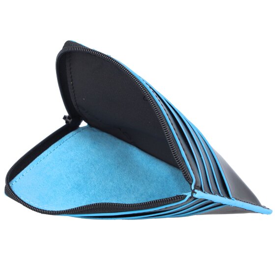 Piquadro Blue Square Porte-cartes de crédit RFID en cuir 12 cm