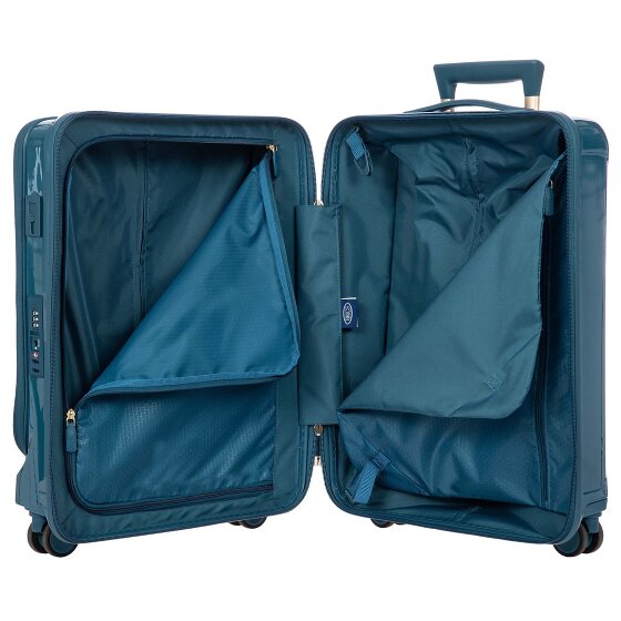 Bric's Positano 4 roulettes Trolley de cabine 55 cm avec soufflet d'extension