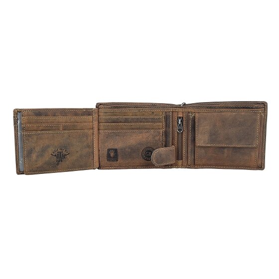 Greenburry Portefeuille Vintage Skull à chaîne en cuir 12,5 cm