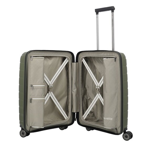 Travelite Air Base 4 roulettes Trolley de cabine 55 cm Compartiment pour ordinateur portable