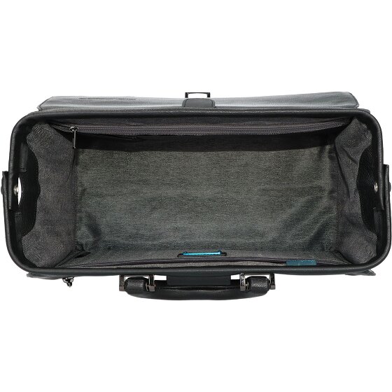 Piquadro Black Square Attaché-case Cuir véritable 37 cm