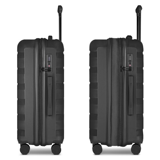 d&n South Dakota 4 roulettes Trolley M 66 cm avec soufflet d'extension