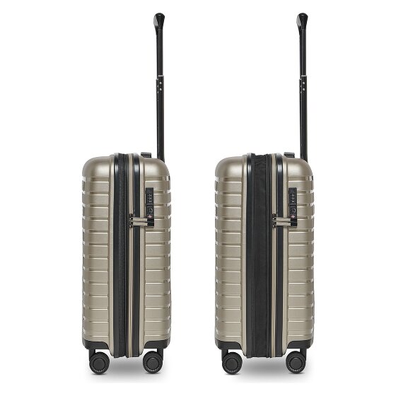 Pactastic Collection 04 THE CABIN + 4 roulettes Trolley de cabine S 55 cm avec soufflet d'extension