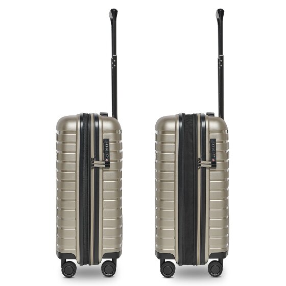 Pactastic Collection 04 THE CABIN + 4 roulettes Trolley de cabine S 55 cm avec soufflet d'extension