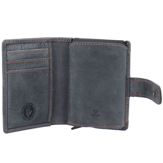 Greenburry Vintage Porte-monnaie Protection RFID Cuir véritable 10 cm