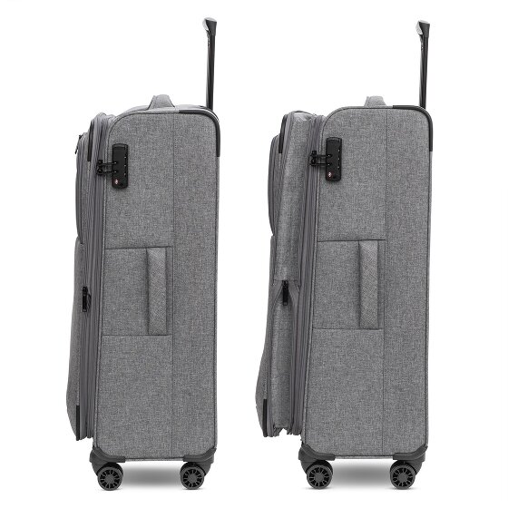 Redolz Essentials 12 LARGE 4 roues Valise cabine 79 cm '"avec soufflet d''extension"'