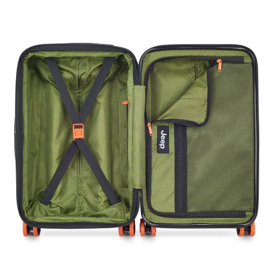 Jeep JH002B 4 roulettes Trolley de cabine XL 55 cm avec soufflet d'extension