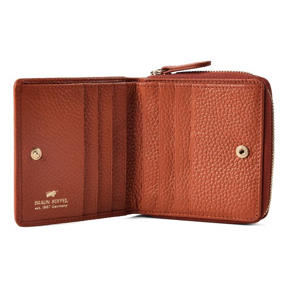 Braun Büffel Asti Porte-monnaie Protection RFID Cuir véritable 10 cm