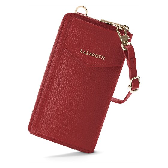 Lazarotti Bologna Leather Zip-Around Porte-monnaie Porte-téléphone en cuir 19 cm