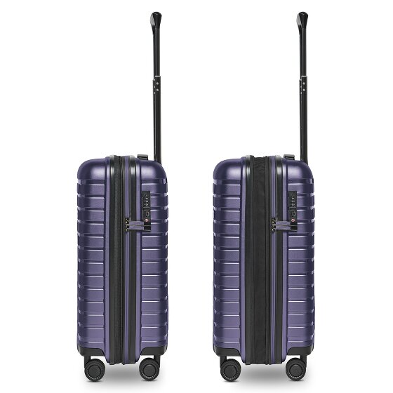 Pactastic Collection 04 THE CABIN + 4 roulettes Trolley de cabine S 55 cm avec soufflet d'extension