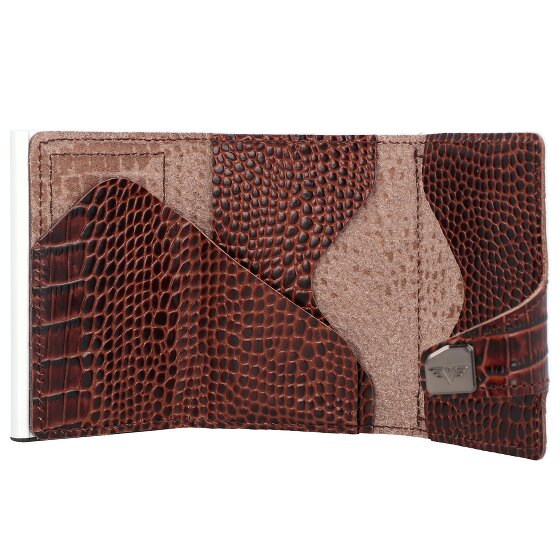 Tru Virtu Click & Slide Porte-cartes de crédit RFID en cuir 6,5 cm