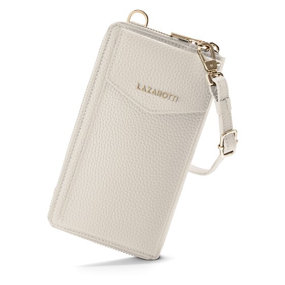 Lazarotti Bologna Leather Zip-Around Porte-monnaie Porte-téléphone en cuir 19 cm