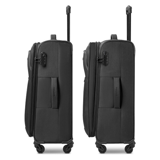 Police San Francisco 4 roues Set de valises 3 pièces avec soufflet d'extension
