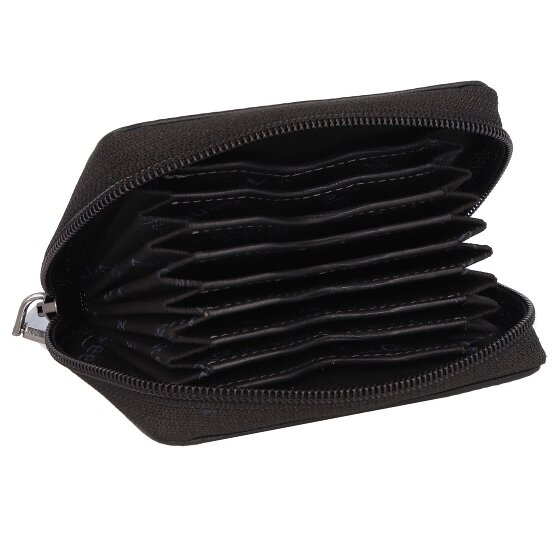 Greenland Nature Black Nappa Porte-cartes de crédit RFID en cuir 11 cm