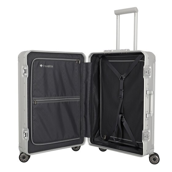 Travelite Valise cabine à 4 roues Next en Aluminium, 67 cm