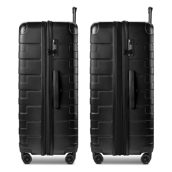Tonino Lamborghini Milano Valise cabine 4 roulettes XL 83 cm taille spéciale avec soufflet d'extension
