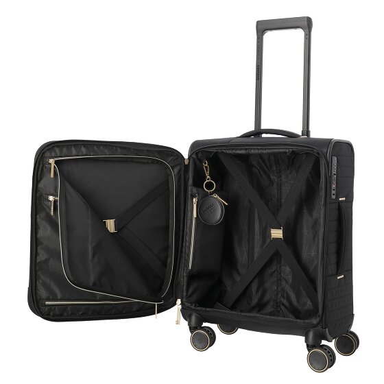 Travelite Barbara Stepp 4 roulettes Trolley de cabine S 55 cm avec soufflet d'extension