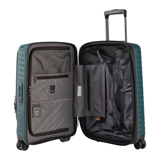 Stratic Novium 4 roulettes Trolley de cabine S 55 cm Compartiment pour ordinateur portable avec soufflet d'extension