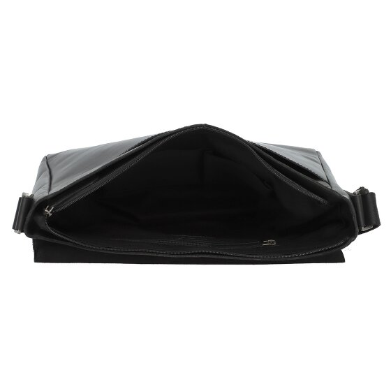 Greenburry Pure Black Messenger Cuir 37 cm