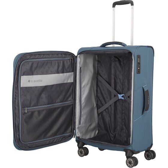 Travelite Skaii 4 roues Valise cabine 67 cm avec soufflet d'extension