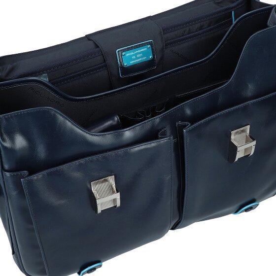 Piquadro Blue Square Porte-documents en cuir 43 cm Compartiment pour ordinateur portable