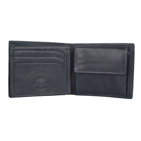 Greenland Nature Black Nappa Porte-monnaie en cuir RFID 11 cm
