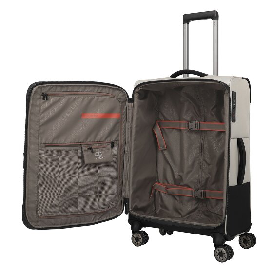 Travelite Crosslite 5.0 4 roulettes Trolley M 66 cm avec soufflet d'extension