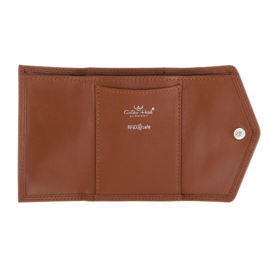 Golden Head Polo Porte-monnaie Protection RFID Cuir véritable 10 cm
