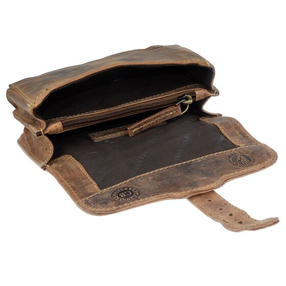 Greenburry Sac banane militaire vintage en cuir 16 cm