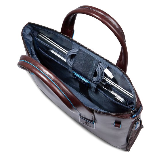 Piquadro Blue Square Sac de shopper Cuir 38 cm Compartiment pour ordinateur portable avec soufflet d'extension