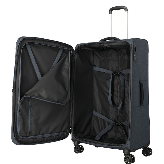 Travelite Kick Off 4 roues Valise cabine L 78 cm avec soufflet d'extension