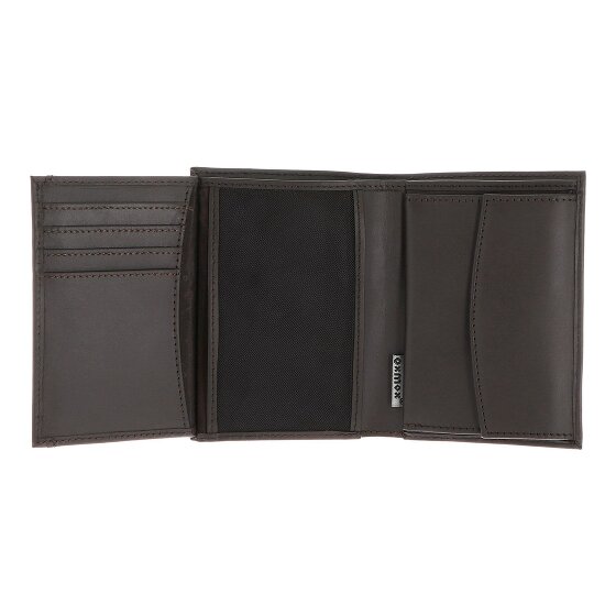 oxmox Leather Porte-monnaie Protection RFID Cuir véritable 10 cm