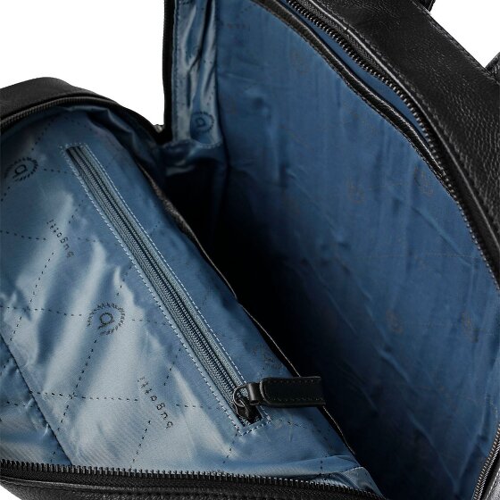 bugatti Black Daypack Cuir 40 cm Compartiment pour ordinateur portable
