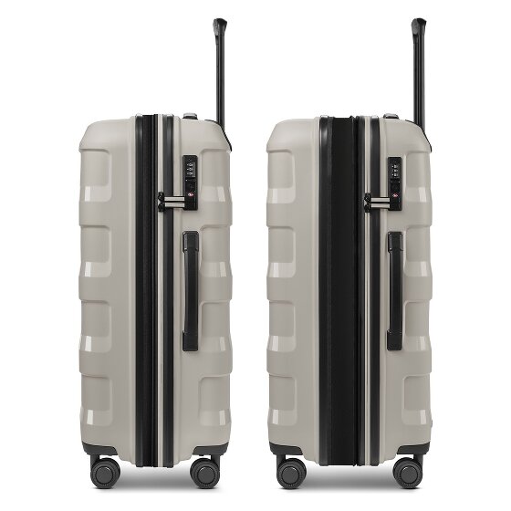 Redolz Pro PP 4 roues Valise cabine 66 cm '"avec soufflet d''extension"'
