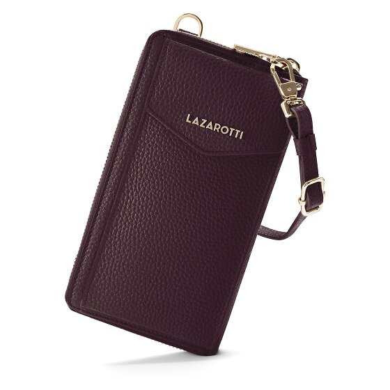 Lazarotti Bologna Leather Zip-Around Porte-monnaie Porte-téléphone en cuir 19 cm