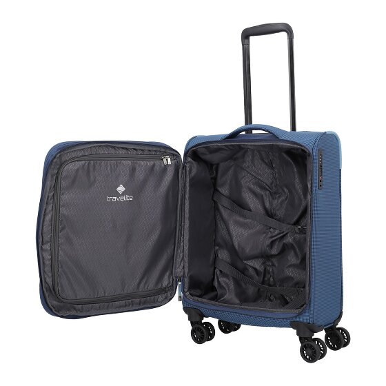 Travelite Corsiica 4 roulettes Trolley de cabine S 55 cm avec soufflet d'extension
