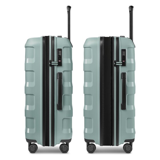 Redolz Pro PP 4 roues Set de valises 3 pièces '"avec soufflet d''extension"'