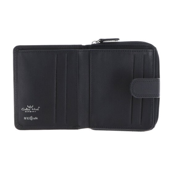 Golden Head Polo Porte-monnaie Protection RFID Cuir véritable 10.5 cm