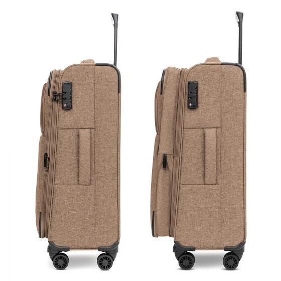 Redolz Essentials 12 MEDIUM – Valise cabine à 4 roues de 67 cm avec soufflet d'extension