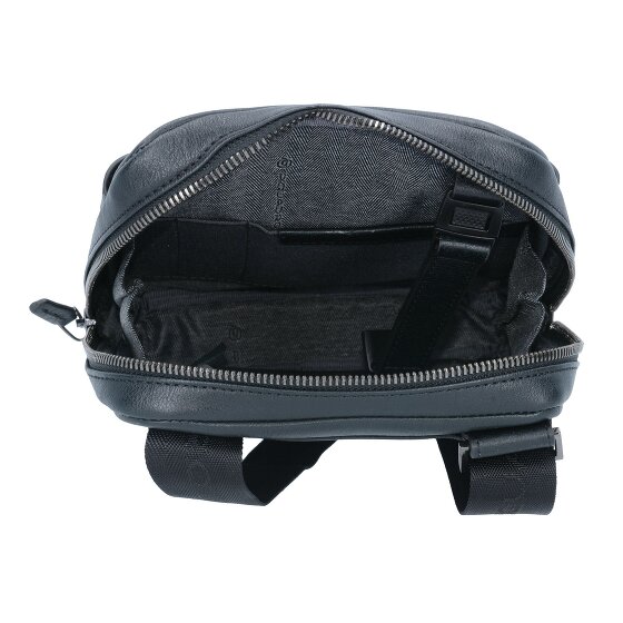 Piquadro Black Square Sac à bandoulière en cuir 17 cm
