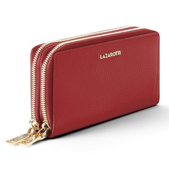 Lazarotti Bologna Leather XL Double Zip-Around Porte-monnaie RFID Cuir 20 cm