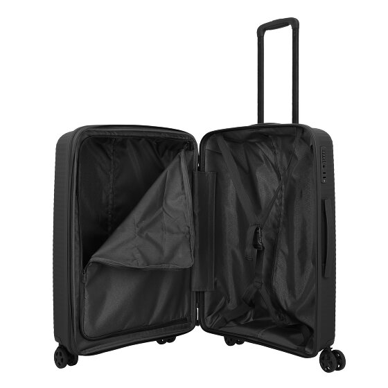 Travelite Air Stripe 4 roulettes Trolley M 66 cm avec soufflet d'extension