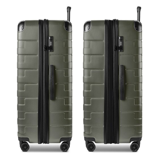 Tonino Lamborghini Milano Valise cabine 4 roulettes XL 83 cm taille spéciale avec soufflet d'extension