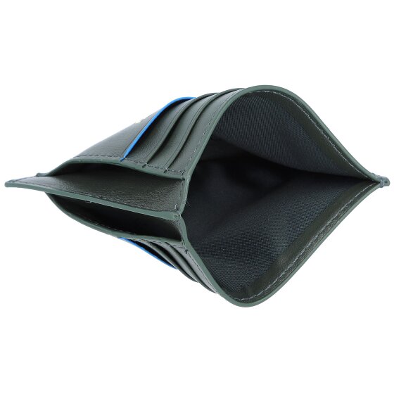 Piquadro Blue Square Revamp Porte-cartes de crédit RFID en cuir 11,5 cm