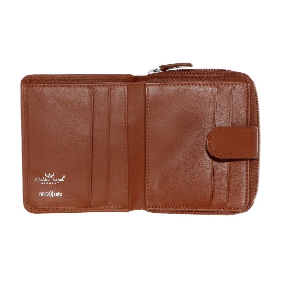 Golden Head Polo Porte-monnaie Protection RFID Cuir véritable 10.5 cm