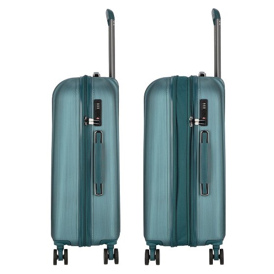 Polestream Moonrock 4 roulettes Set de valises 3 pièces avec soufflet d'extension