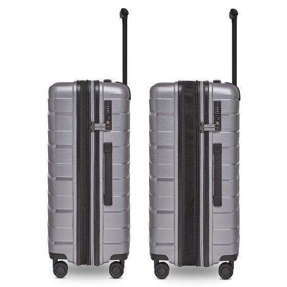 Bergpfeil Travel Set de valises à 4 roulettes 3 pièces avec soufflet extensible